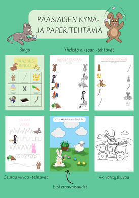 Pääsiäisen kynä- ja paperitehtäviä