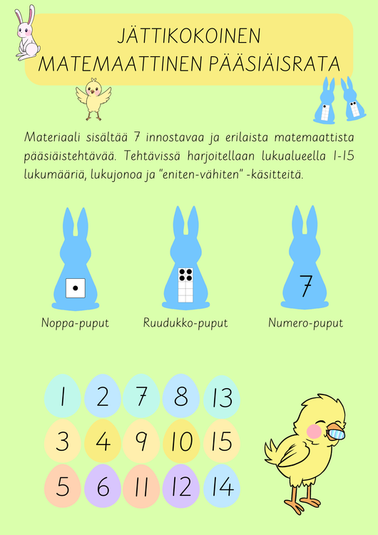 Jättikokoinen matemaattinen pääsiäisrata