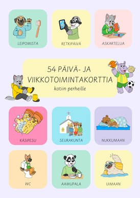 Päivä- ja viikkotoimintakortit (perheille kotiin)