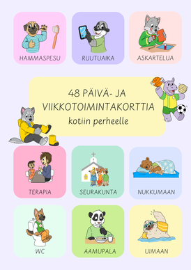 Päivä- ja viikkotoimintakortit (perheille kotiin)