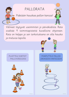 Pallorata (pomputtelu, kiinniotto, vierittäminen ja heittäminen)