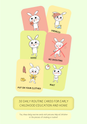 Cute daily routine cards for early childhood education + home: bunnies