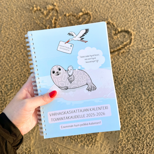 Varhaiskasvattajan kalenteri A4-koossa 2025-2026