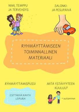Ryhmäyttämiseen toiminnallinen materiaali