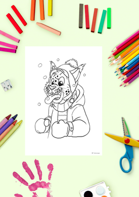 Talviset värityskuvat