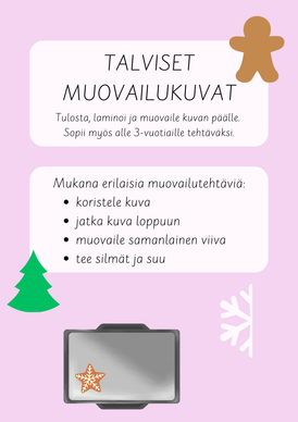 Talviset muovailuvahakuvat