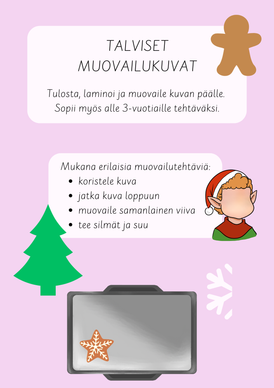 Talviset muovailuvahakuvat