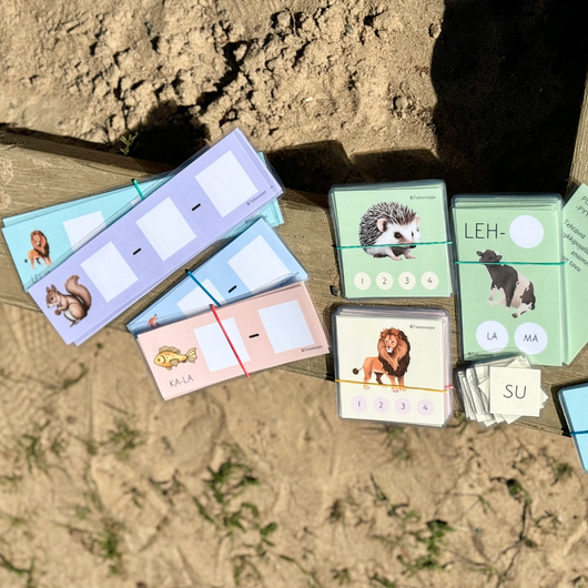 Tavumateriaali eläinten kanssa