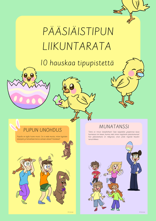 Pääsiäistipun hellyyttävä liikuntarata 