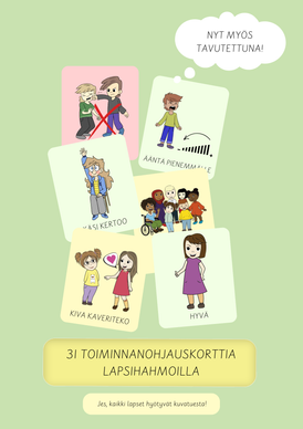 Toiminnanohjauskortit lapsihahmoilla 