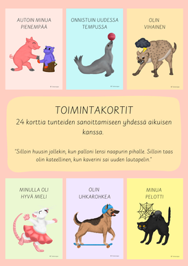 Toimintakortit tunteiden sanoittamiseen