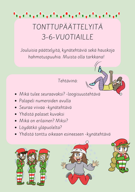 Tonttupäättelyitä 3-6-vuotiaille