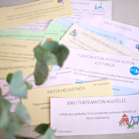 Turvataitokortit - turvataidot lasten kanssa
