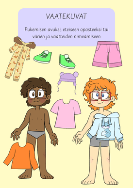 Vaatekuvat pukeutumisen tueksi