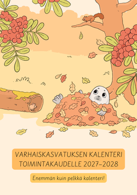 Ennakkomyynti: A4-Varhaiskasvatuksen kalenteri 27-28: EI VIIVOJA (!!)