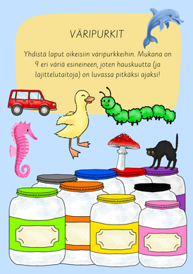 Väripurkit värien opetteluun