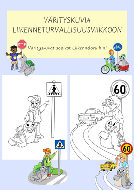 Värityskuvia liikenneturvallisuusviikkoon (7.-11.9.2026)