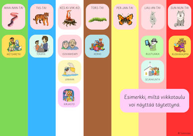 Viikkokalenteri maanantaista sunnuntaihin