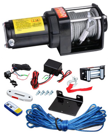 Sähkövinssi Panther 12V 1350kg, langallinen + langaton kauko-ohjain, vaijeri + nylonköysi