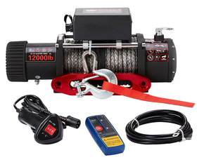 Sähkövinssi nylonköydellä 24V 5440kg, kauko-ohjain + langaton kauko-ohjain