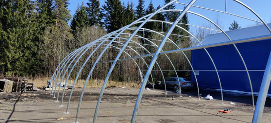 Kalustohalli Ranch 9,15m x 20m, korkeus 4,5m, 900g/m²