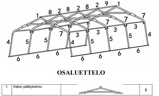 Pressutalli Prohall 5,1m x 2,7m, 500g/m2