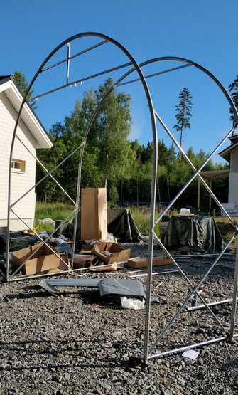 Caravantalli Prohall, 7,5m x 3,5m, korkeus 3,5m, 500g/m2