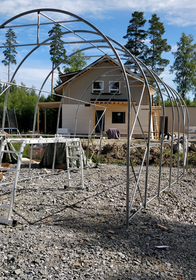 Caravantalli Prohall, 7,5m x 3,5m, korkeus 3,5m, 500g/m2