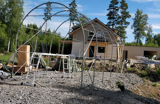 Caravantalli Prohall, 7,5m x 3,5m, korkeus 3,5m, 500g/m2