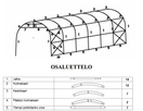 Caravantalli Prohall, 7,5m x 3,5m, korkeus 3,5m, 500g/m2