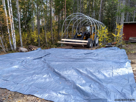 Caravantalli Prohall, 7,5m x 3,5m, korkeus 3,5m, 500g/m2