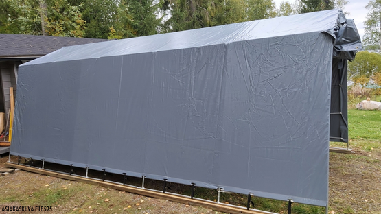 Pressutalli Prohall 6m x 3,2m x 2,2m, 500g/m2