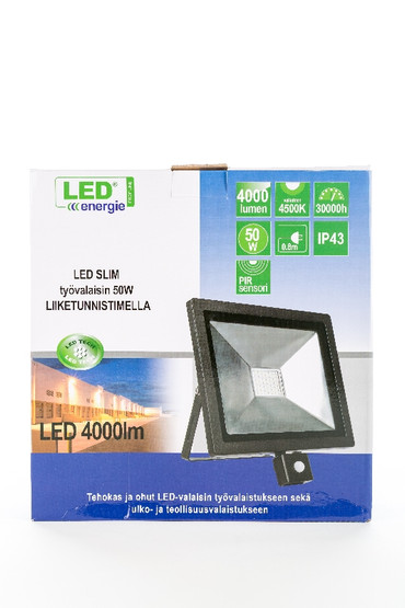 LED Energie Slim valonheitin liiketunnistimella 50W