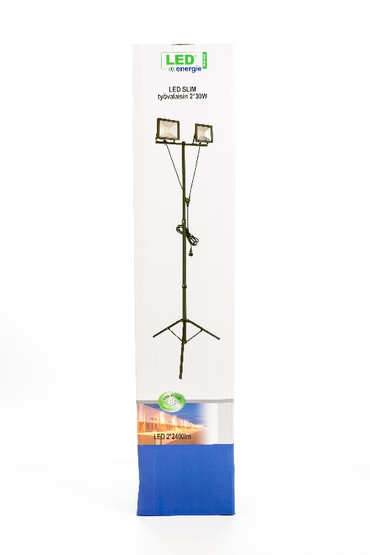 LED Energie Slim valonheitin 2x30W tripod jalustalla
