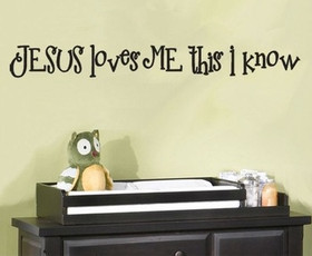 Sisustusteksti Jesus Loves Me This I Know