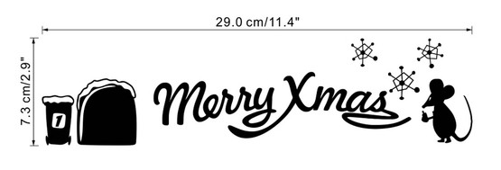 Sisustustarra Merry Xmas Hiiri