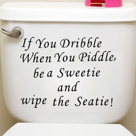 Sisustusteksti Wipe The Seatie