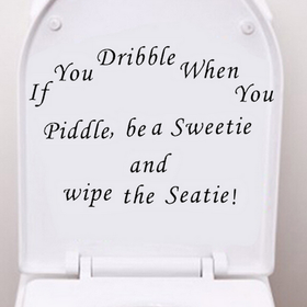 Sisustusteksti Wipe The Seatie