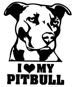 Sisustustarra I Love My Pitbull