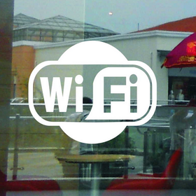 Wi-Fi -tarra, valkoinen