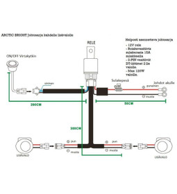 Arctic Bright D16, johtosarja lisävaloille, max 180W, 12V