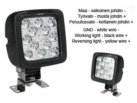 LED-työ- ja peruutusvalo 17W, 12-35V, 2400lm