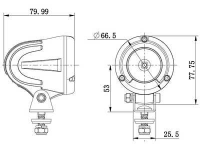 SAE LED-työvalo 10W, 9-30V, 900lm