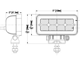 SAE LED-työvalo 12W, 9-36V, 1136lm