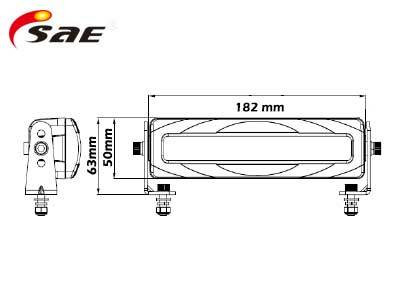 SAE LED-varoitusvalo, punainen 13W, 9-110V