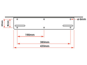 Lisävaloteline, rek.kilven taakse, EU-kilpi, m.alum., X-Vision Race R2/4