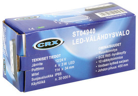 CRX LED Välähdysvalo 114mm, 12/24V