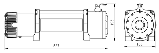 Sähkövinssi nylonköydellä 24V 5440kg, kauko-ohjain + langaton kauko-ohjain - PIKATARJOUS!
