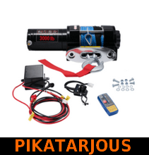 Sähkövinssi nylonköydellä 12V 1360kg, kauko-ohjain + langaton kauko-ohjain - PIKATARJOUS!