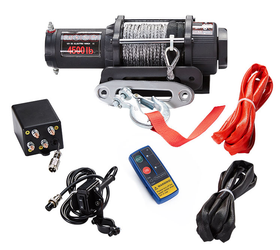 Sähkövinssi nylonköydellä 12V 2040kg, kauko-ohjain + langaton kauko-ohjain - PIKATARJOUS!